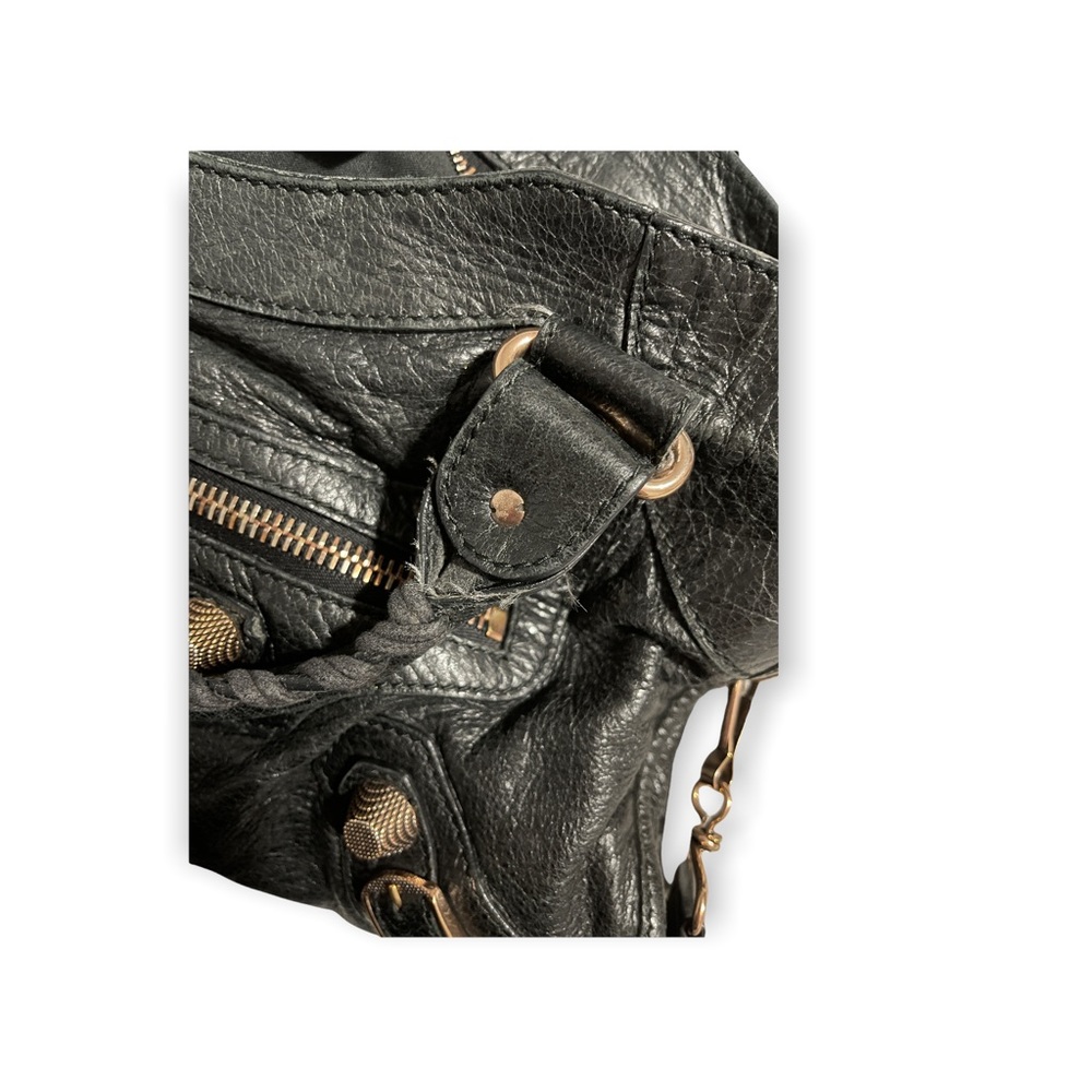 Balenciaga Black Leather Satchel - Picture 7 of 11